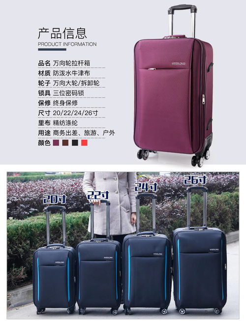 牛津布行李箱女萬(wàn)向輪皮箱拉桿箱男旅行箱包密碼箱子